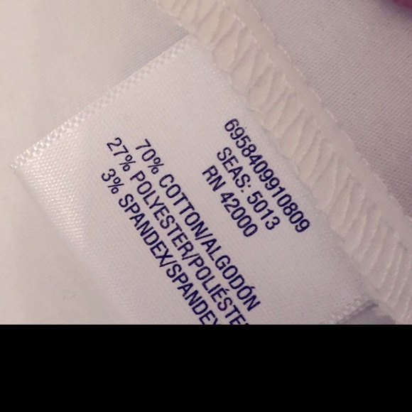 White shirt white cotton blend NWT - Picture 6 of 7